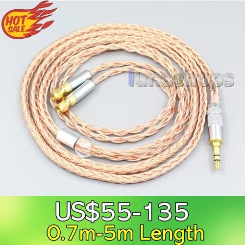 LN006741 2.5mm 3.5mm XLR Balanced 16 Core 99% 7N OCC Earphone Cable For HiFiMan HE400 HE5 HE6 HE300 HE4 HE500 HE6