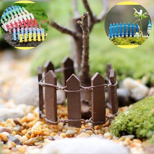 Small landscape furniture succulent wooden fence fence white mini fence furniture