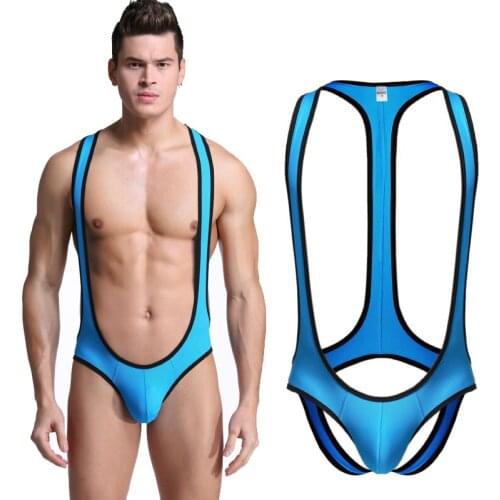 Mens sexy thong sling panties new sexy one-piece thong jacquard mesh suspenders back empty double butt lift