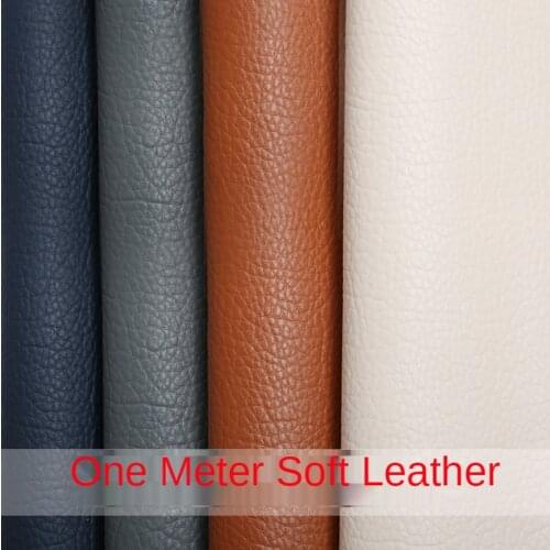 Soft leather fabric sofa cover car interior package lychee pattern artificial imitation pu waterproof diy sewing by the meter