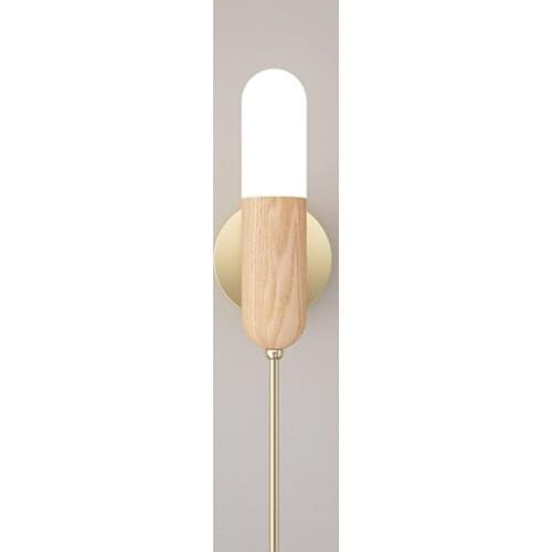 Nordic Minimalism Wood Led Wall Lamp For Bedroom Bedside Corridor Aisle Sconce Light Indoor Decoration Home Wall Lamp Fixtures