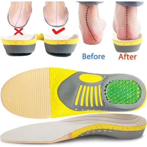PVC Orthopedic Insoles Orthotics flat foot Health Sole Pad for Shoes insert Arch Support pad for plantar fasciitis Feet Care