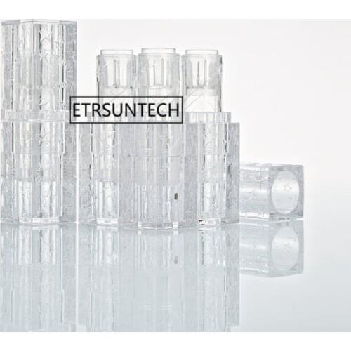 Transparent Square Empty Lipstick Tubes DIY Lip Gloss Balm Containers Travel Refillable Bottle F1878