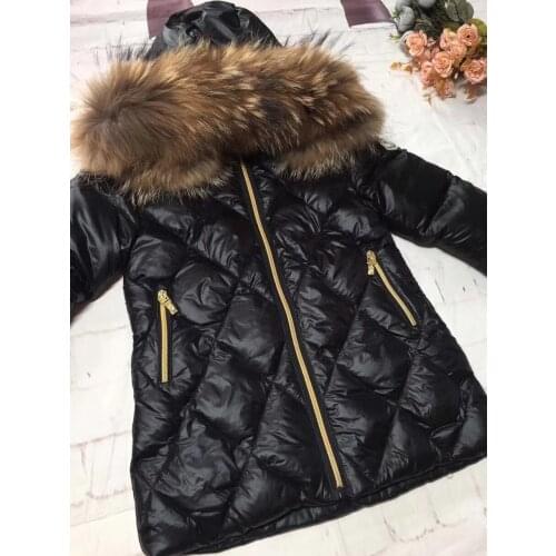 Child down parka girl 95cm-145 2019 winter down jacket childrens jackets girl down jackets child long thicken outerwear boy