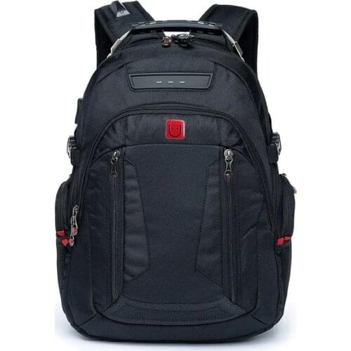 17" Laptop Backpack USB Charge Travel Bagpack Anti-theft Rucksack Waterproof School Bags For Men Women Mochila