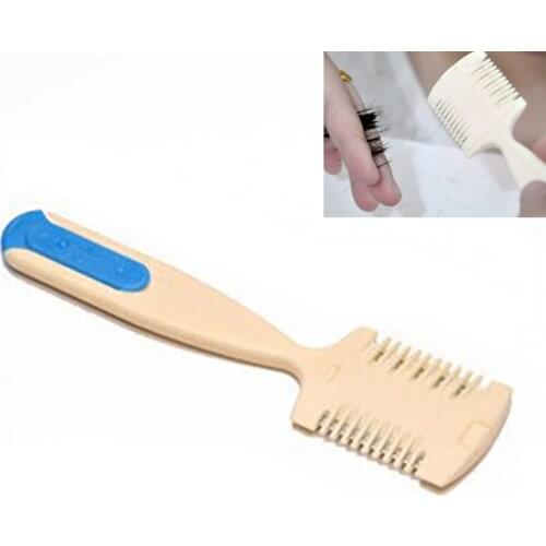 Hair Cutting Trimmer Durable Razor Blade Comb Hairdressing Cutter Hairdresser Makeup Tools for Thinning Bangs Long Hair Home Use