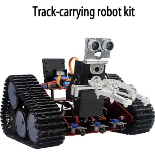 Intelligent car/carrying track robot kit/learning programming APP remote control tracking obstacle avoidance