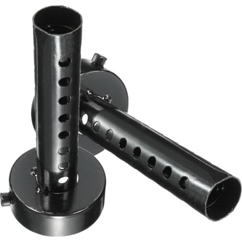 2Pieces Universal Motorcycle Exhaust Pipe Muffler Baffle Silencer Black 35mm