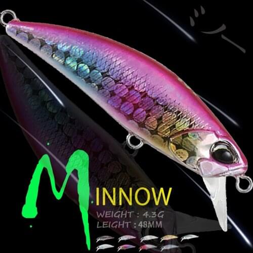 WALK FISH 48MM 4.3G Minnow Fishing Lure Sinking 3D Eyes Wobblers Fishing Baits Artificial Hard Baits Pencil Carp Fishing Tackle