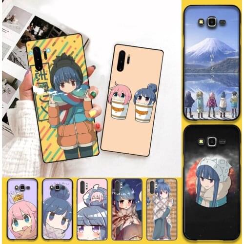 YJZFDYRM Rin Shima Yuru Camp Anime Soft Rubber Phone Cover For Samsung Note 7 8 9 10 Lite Plus Galaxy J7 J8 J6 Plus 2018 Prime