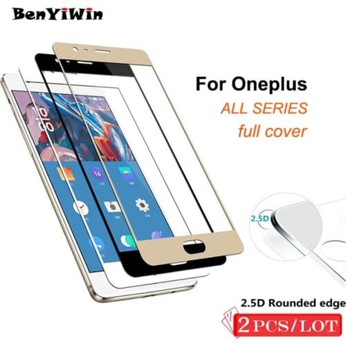 2PCS Tempered Glass For Oneplus 3 5 5T 6 6T Screen Protector Case for One Plus 3T 5 5T 6 6T Full Cover 9H Protective Guard Glass