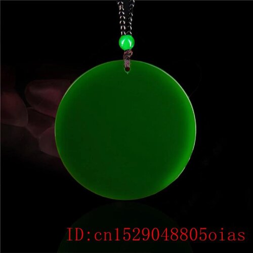 Green Jade Pendant Jewelry Necklace Charm Men Chinese Women Jadeite for Natural Amulet Gifts Carved Fashion