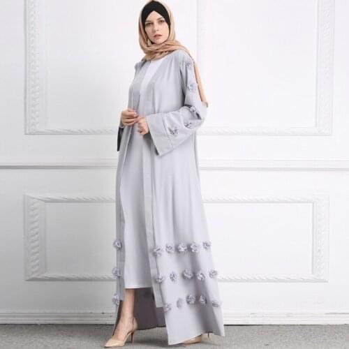 Plus Size Kimonos Ropa Mujer Verano 2019 Spring Abaya Muslim Women Long Floral Maxi Kimono Cardigan Turkish Islamic Clothing