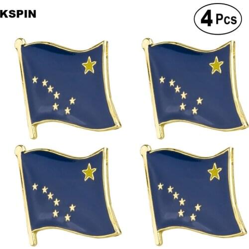 U.S.A Alaska Flag Pin Lapel Pin Badge Brooch Icons 4pcs
