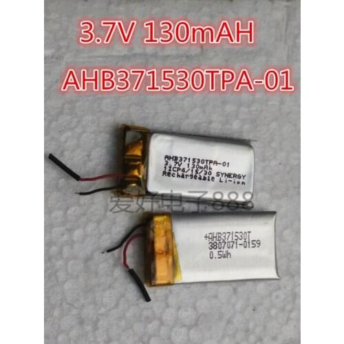 10PCS 3.7V 130mAH Polymer Lithium Battery AHB371530TPA-01 Wireless Headset Battery