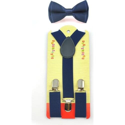 Navy Blue Kids Boy Girls Suspenders For Trousers Pants Holder Adjustable Elastic Braces Children Clothing Accessories Straps Top