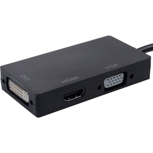 3 In 1 Thunderbolt Mini Display Port Male To HDMI-compatible DVI VGA Female Adapter Converter Cable For Apple MacBook Air Pro