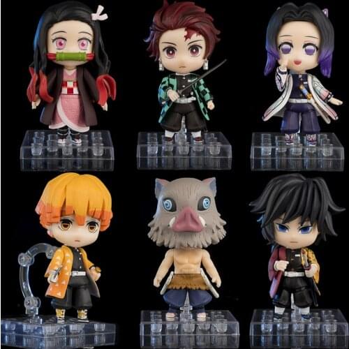 3 Styles Anime Demon Slayer Zenitsu Agatsuma Kamado Tanjirou Nezuko PVC Action Figure Collectible Model Funny Joy Toy