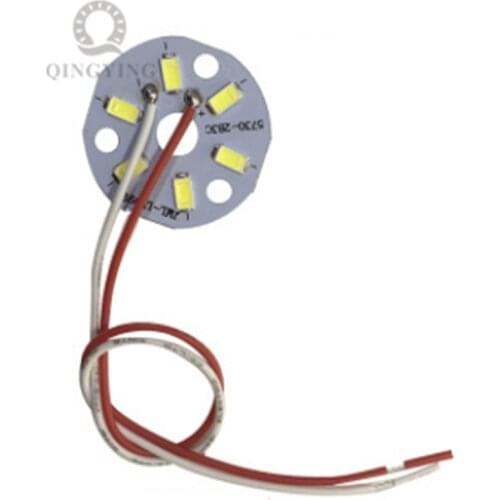 3W 32mm SMD Brightness SMD Light Board Led Lamp Panel welded 20cm wire led pcb SMD 5730 lamp source For pendant crystal lamp