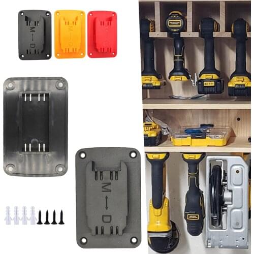 5 PCS Tool Mount for Dewalt 14.4V 18V 20V Drill Mount Fit for Milwaukee M18 18V Tool Holder Hanger Black Yellow Red Accessories