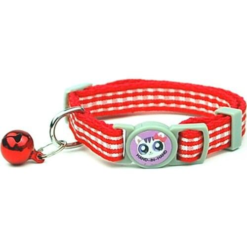 60 Pcs/lot) Mixed Wholease Latticed Fashion Lace Nylon Cat Collar Puppy Pet Products with Bells