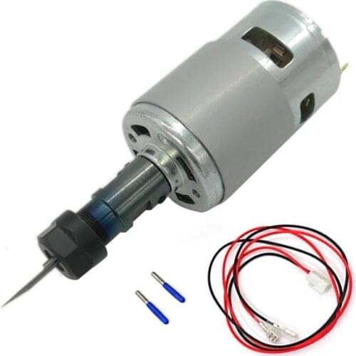 775 DC Engraving Machine Spindle Motor 12-36V with ER11 Extension Rod for 1610/ 2417/ 3018 CNC Router Machine
