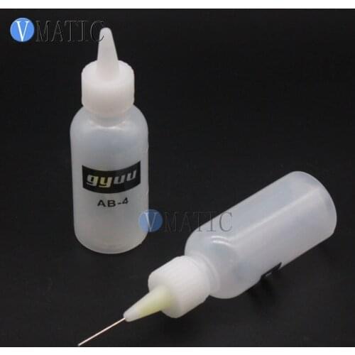 Free Shipping Plastic Glue Dispensing Needle Bottle 50ml/cc With Blunt Tip Fill Needle 1" X 18G Glue Dispensing Bottle