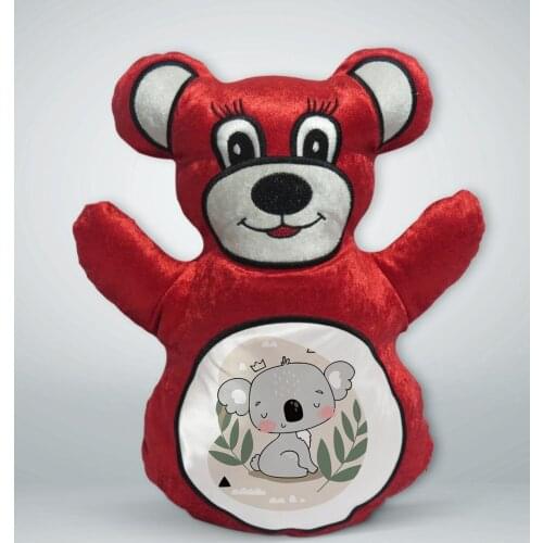 BK Gift Cute Koala Design Red Teddy Bear Yastık-1