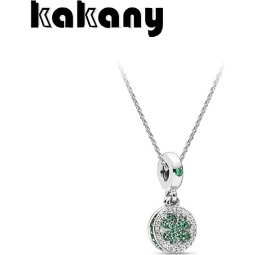 High Quality 2020 Autumn New 100% 925 Sterling Silver Spirit Glitter ZT0912 Four-leaf Clover Necklace Fashion Set Gift