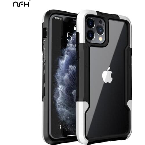Color Armor Anti-fall Phone Case For iPhone 11 Pro 12 Mini X XR XS Max SE2 Bumper Shockproof Transparent Cover On iPhon 7 8 Plus