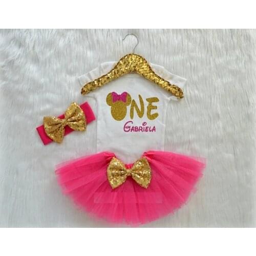 Custom name mouse Baby girl birthday party Newborn infant bodysuit bloomer romper Outfit Sets baby shower party favors