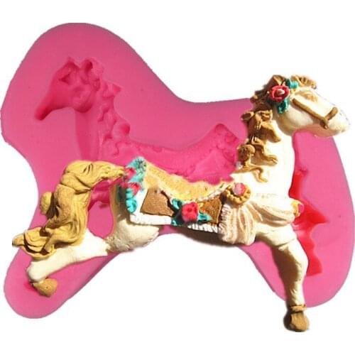 Fondant Cake Mold Silicone Mold Chocolate Mold Baking Dry Biscuits Decorated Horse Pace A501