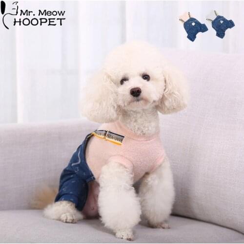 Hoopet Dog Clothes Cat Pet Puppy Sweater French Bulldog Pug Teddy Jacket Coat Dog Cat Chihuahua Soft Winter Overalls For Dogs