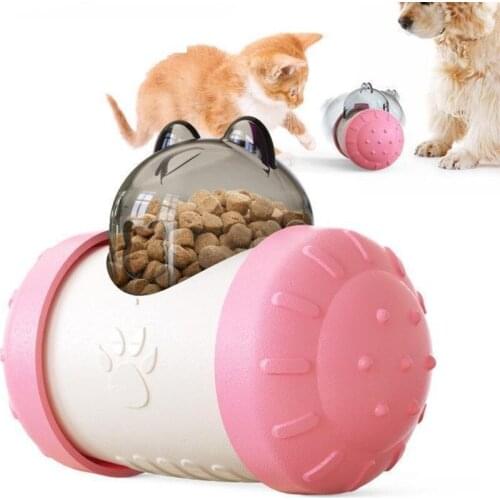 Tumbler Pet Toys Dog Cat Leaking Food Ball Dog Piaying Eating Toy Pet Product Americas New Swing Slow Food Leaky Ball Puppy Toy