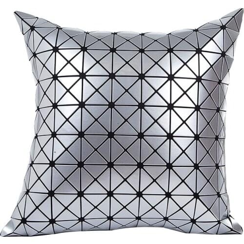 Interesting diamond shape square home cushion covers 40*40cm no core leather imitation poszewka dekoracyjna pillow covers X94