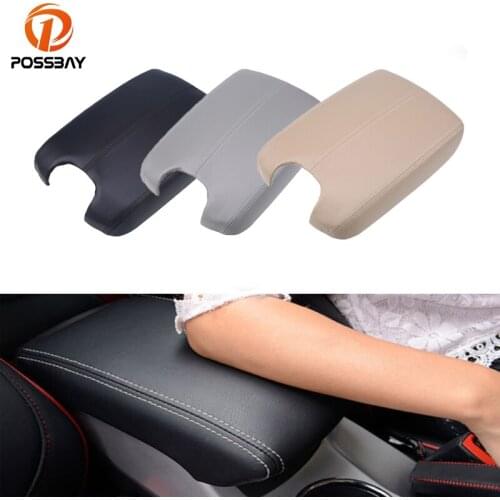 POSSBAY PU Leather Car Armrest Cover Center Console Armrest Lid for Honda Accord 2008-2015 Car Cnter Armrest Pad