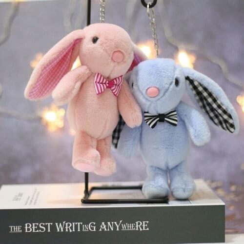 16cm new creative Cartoon long ear rabbit Exquisite pendant good quality cute decorate Soothing Doll christmase birthday gift