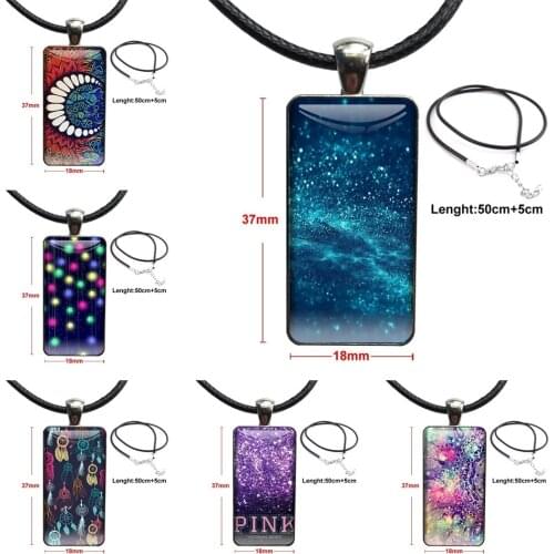 Dream Catcher Feather Stars Christmas Colorful For Kids Beads Fashion Necklace Handmade Rectangle Shape Choker Necklace Jewelry