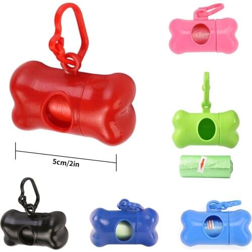 Pet Waste Bag Dispenser For Dog Waste Bag Holder Plastic Garbage Bag Dispenser Carrier Case Dog Pet 15 Pcs Waste Poop Bags New