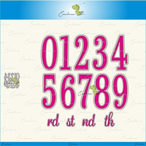 Large numbers metal cutting dies 2021 new diy die molds Scrapbooking Paper Making die cuts crafts die cuts large die