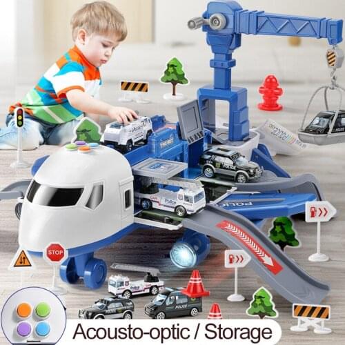 New Deformation Music Simulation Track Inertia Childrens Toy Aircraft Large Size Passenger Plane Kids Airliner Toy Car