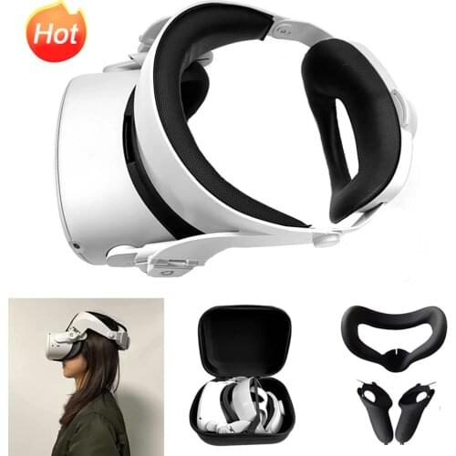 2021 New Halo Strap for Oculus Quest 2 Adjustable Elite Strap Improve Plate Comfort Forehead Support Head Band VR Accessories