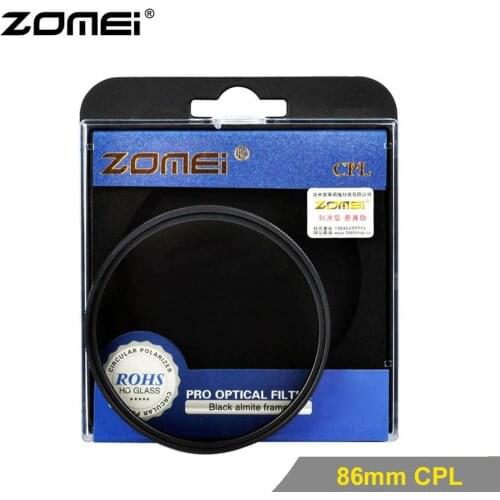 Original Zomei 86mm Professional Optical CPL Circular Polarizing Polarizer Filter for Canon Nikon Sony Pentax DSLR Camera lens