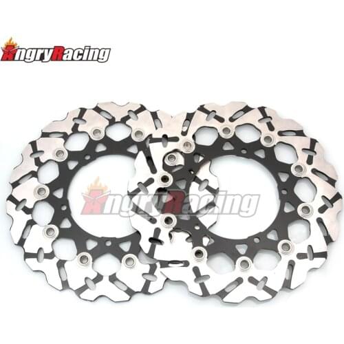 2XPCS Flower Motorcycle Front Brake Disc Rotors For Yamaha YZF-R1 YZF YZF1000 R1 2004 2005 2006 04 05 06