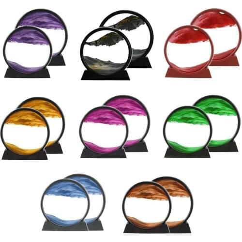 Sand Picture 3D Deep Sea Sand-scape Flowing Sand Art Hourglass Toys