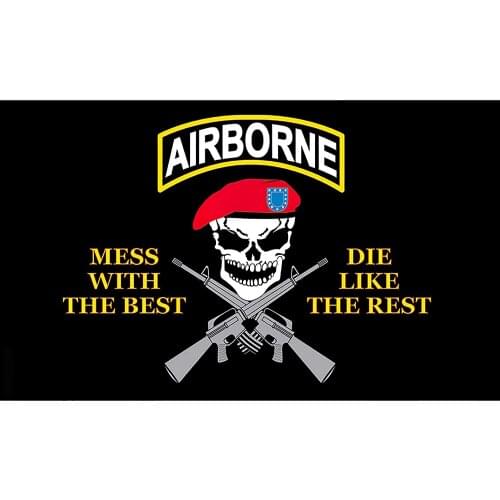 Yehoy hanging 90*150cm united states of american Military US Army airborne skull flag for decoration