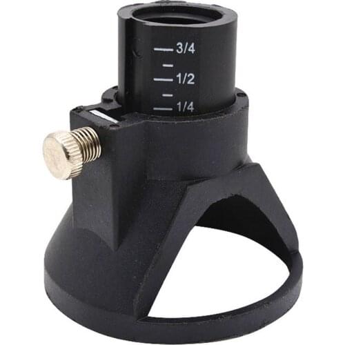 Portable woodworking board hole depth with scale locator positioning bracket splash-proof horn cover milling cutter polishing lo