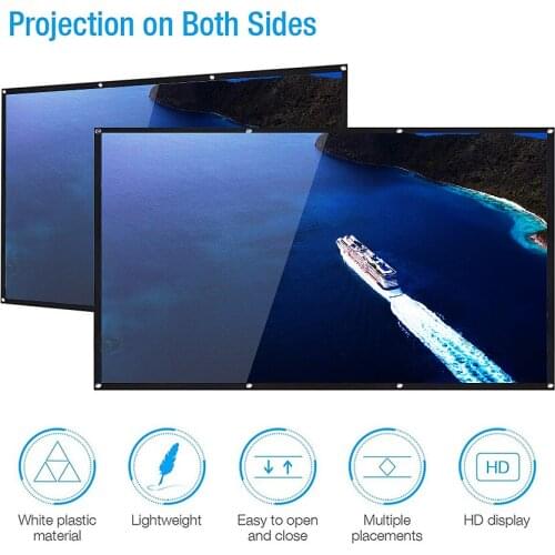 120inch Projection Screen Portable Foldable Projection Screen HD projector screen Polyester projection screen for Office home