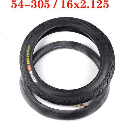 Super Electric Bicycle Tires 16x2.125 Inch Electric Bicycle Tire Bike Tyre Inner Tube Size 16*2.125 with A Bent Angle