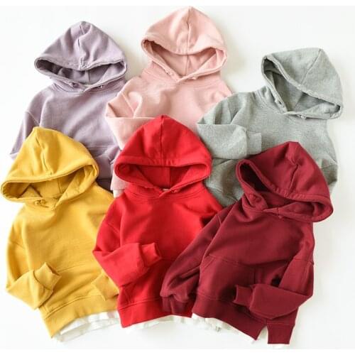 2019 Boys Girls Hoodies Autumn Winter Children Sweatshirts Casual Hooded Kids Pullover Tops Costume 90-170cm RT657